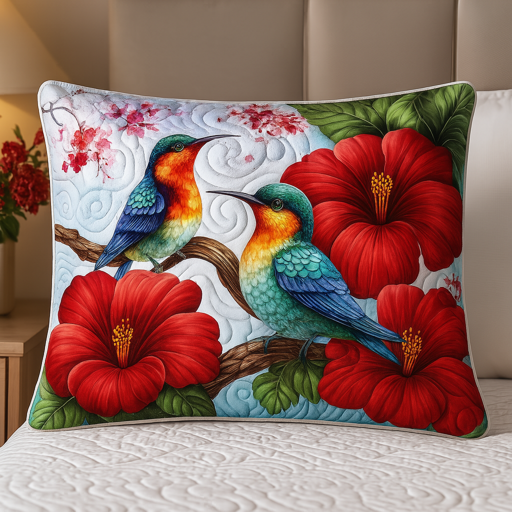 Funda de Almohada de Edredón en Púrpura Carmesí