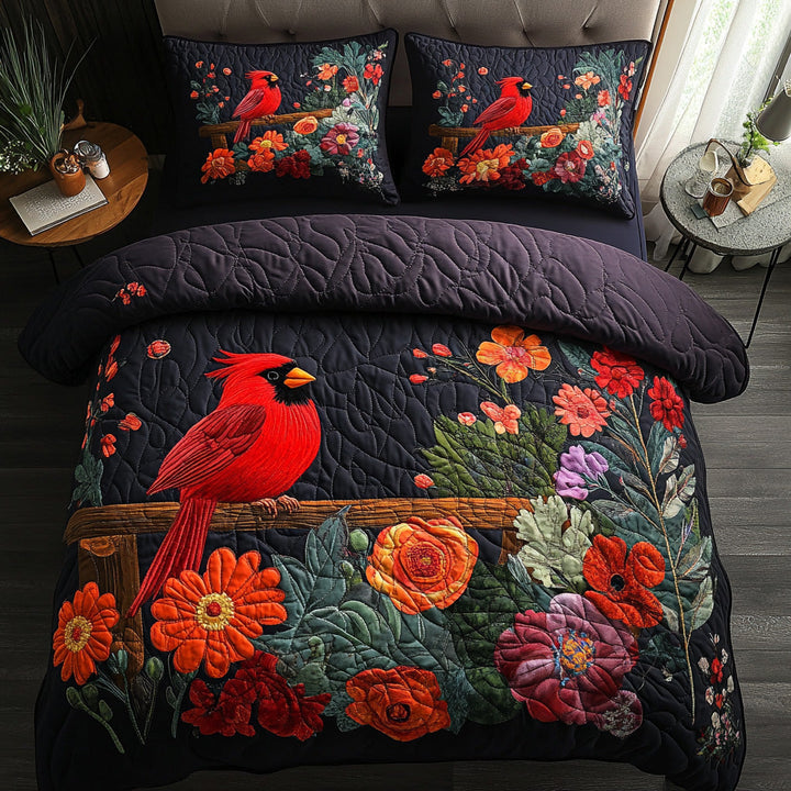 Conjunto de Ropa de Cama Acolchada Cardinal de 3 Piezas