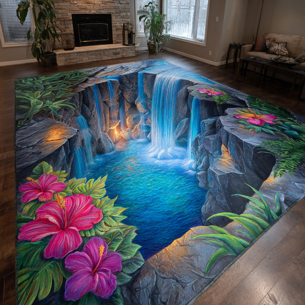 Alfombra de Área Crimson Cascades