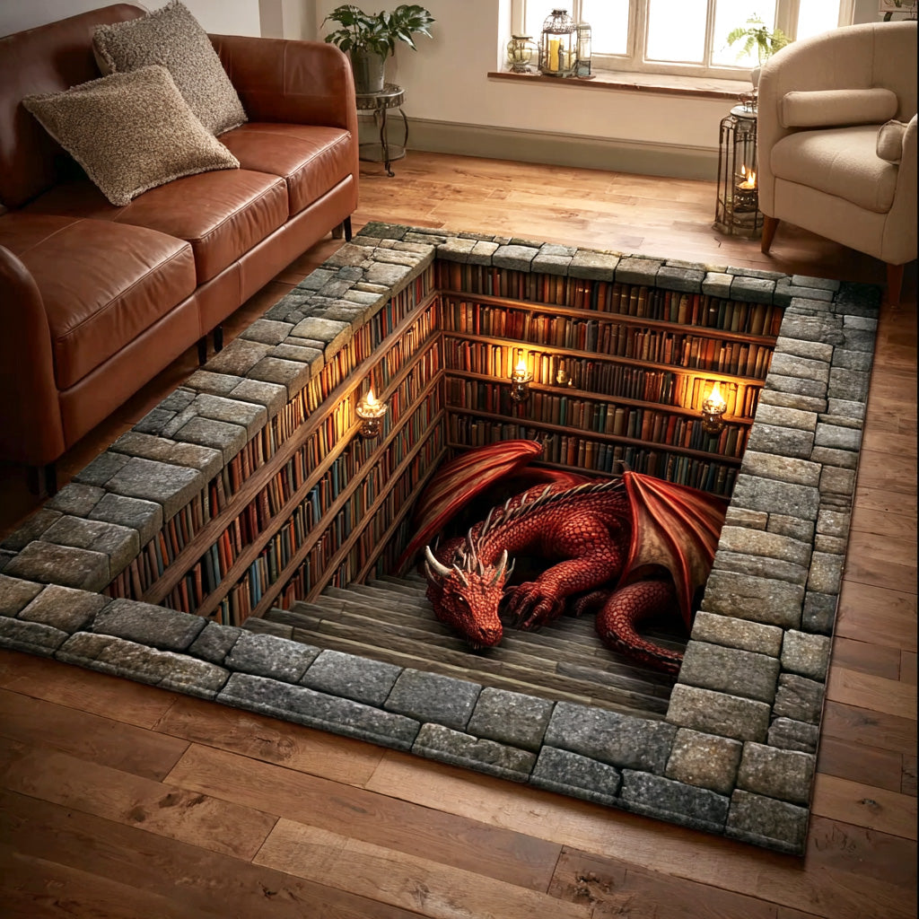 Alfombra de Área Dragón Carmesí