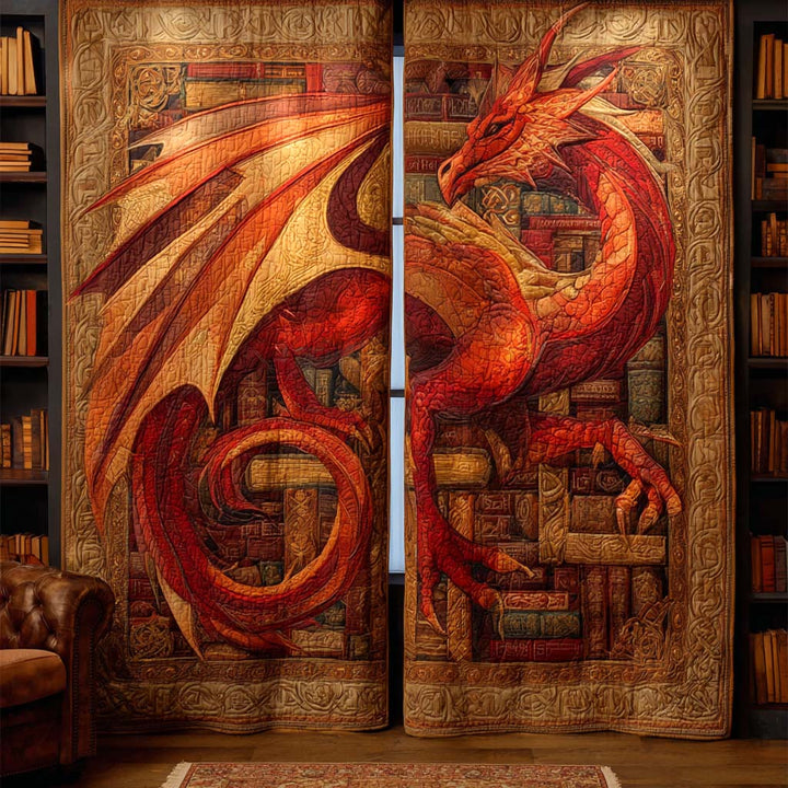 Cortinas Acolchadas Guardianes de Llama Carmesí