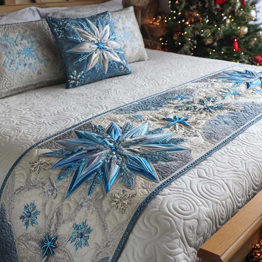 Caminito de Cama Navideño Acolchado