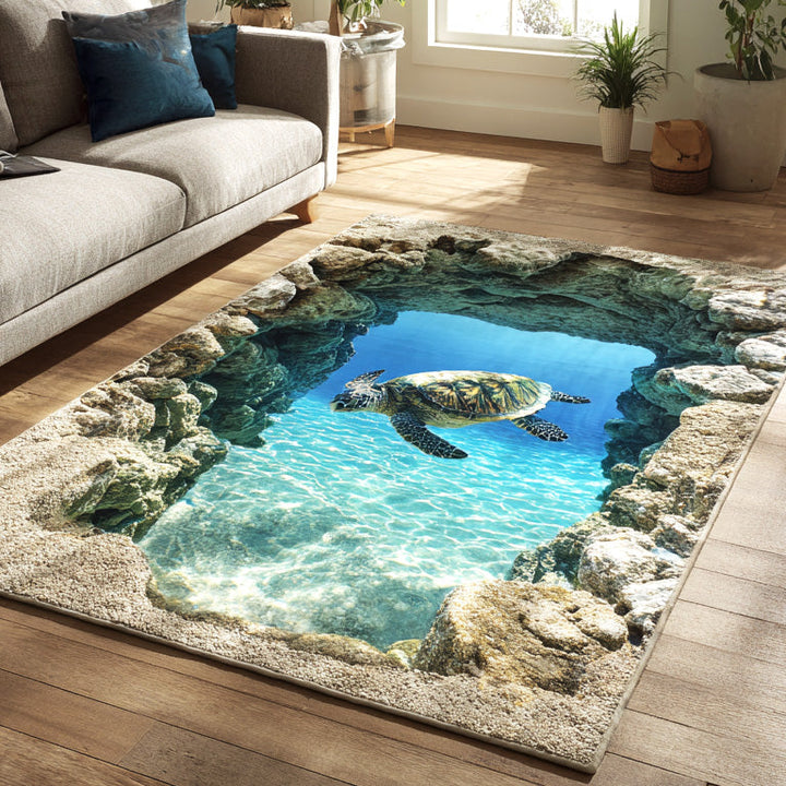 Alfombra de Área de Tortuga de Cristal