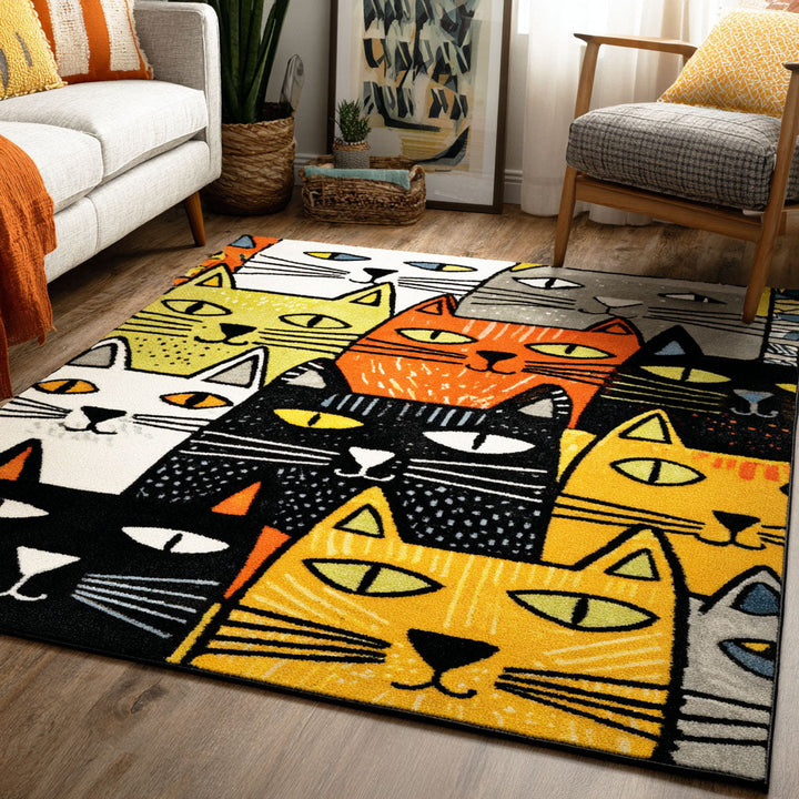 Alfombra de Área de Bigotes Curiosos