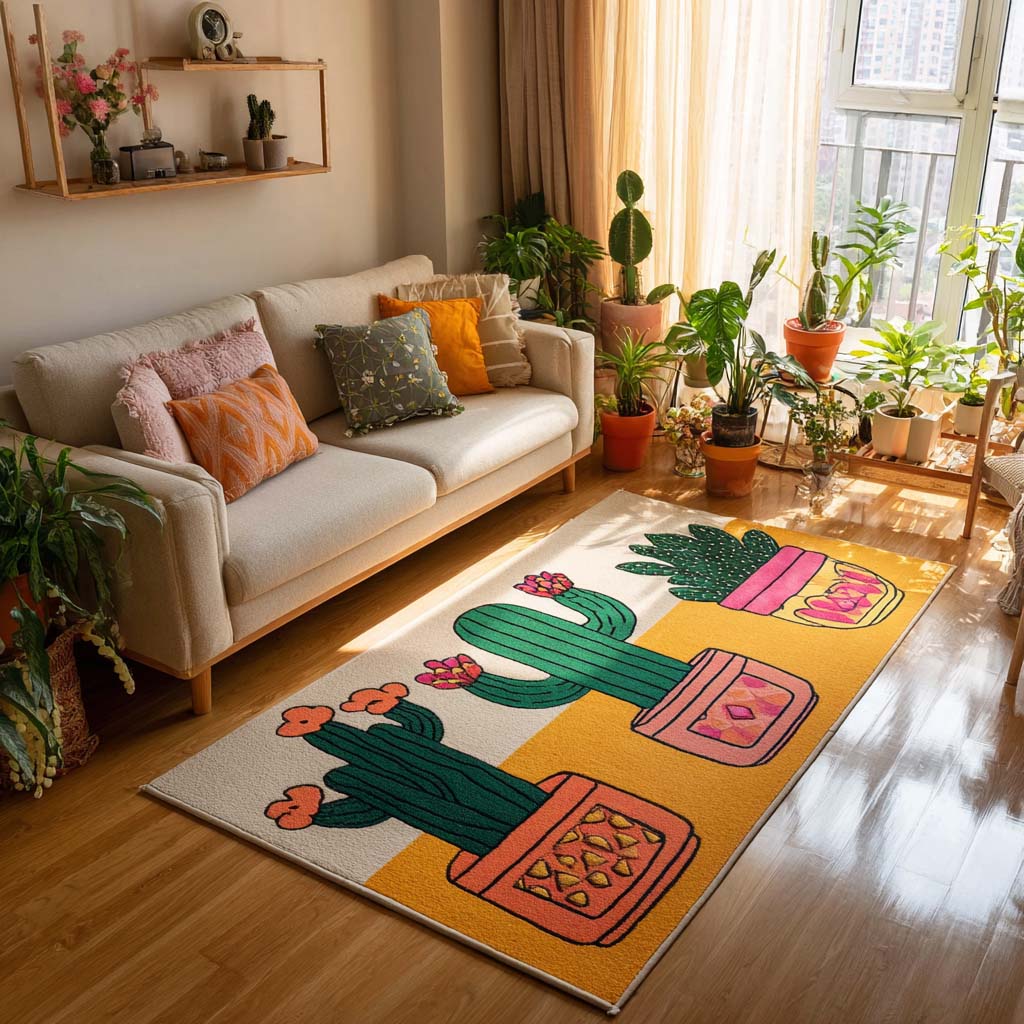 Alfombra de Área de Cactus Lindos