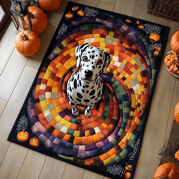 Alfombra de Área en Espiral de Calabaza Dálmata