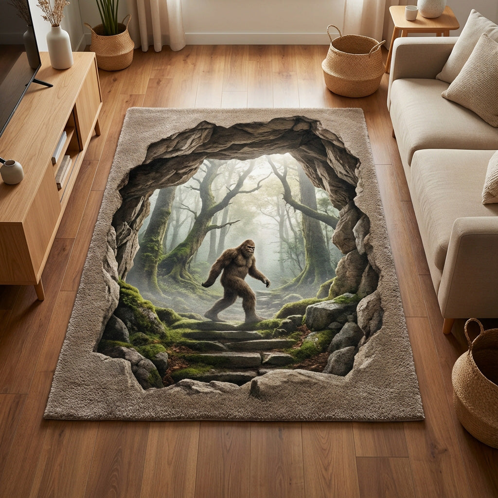 Alfombra de Área con Huellas Oscuras