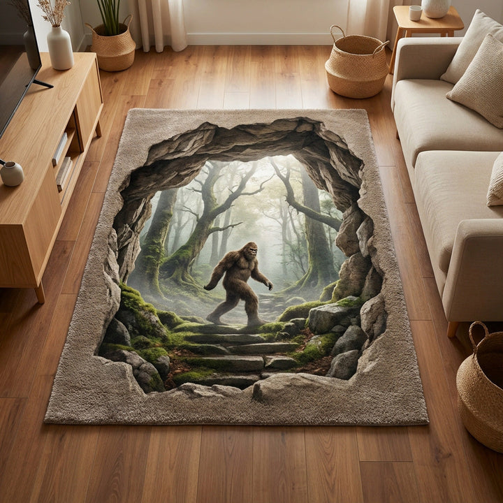 Alfombra de Área con Huellas Oscuras