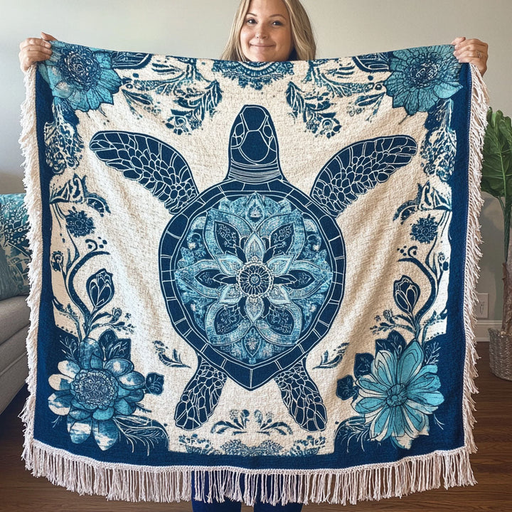 Manta Tejida Deep Blue Wanderer
