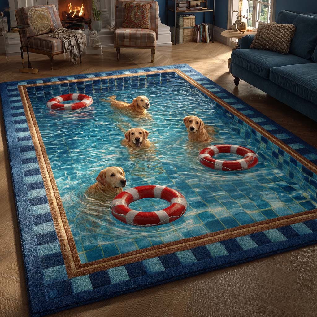 Alfombra de Área de Golden Retriever Profundo