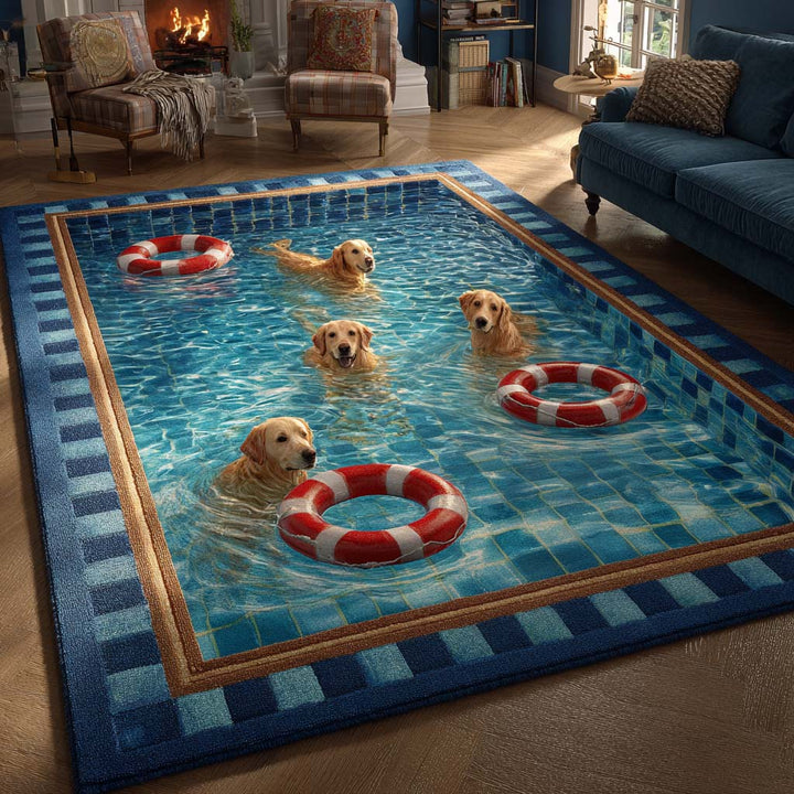 Alfombra de Área de Golden Retriever Profundo