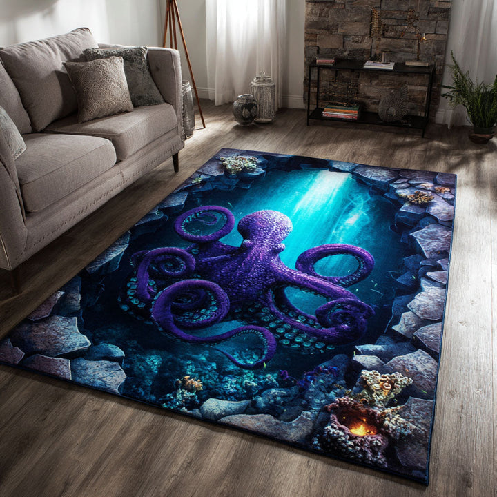 Alfombra de Área de Pulpo Profundo