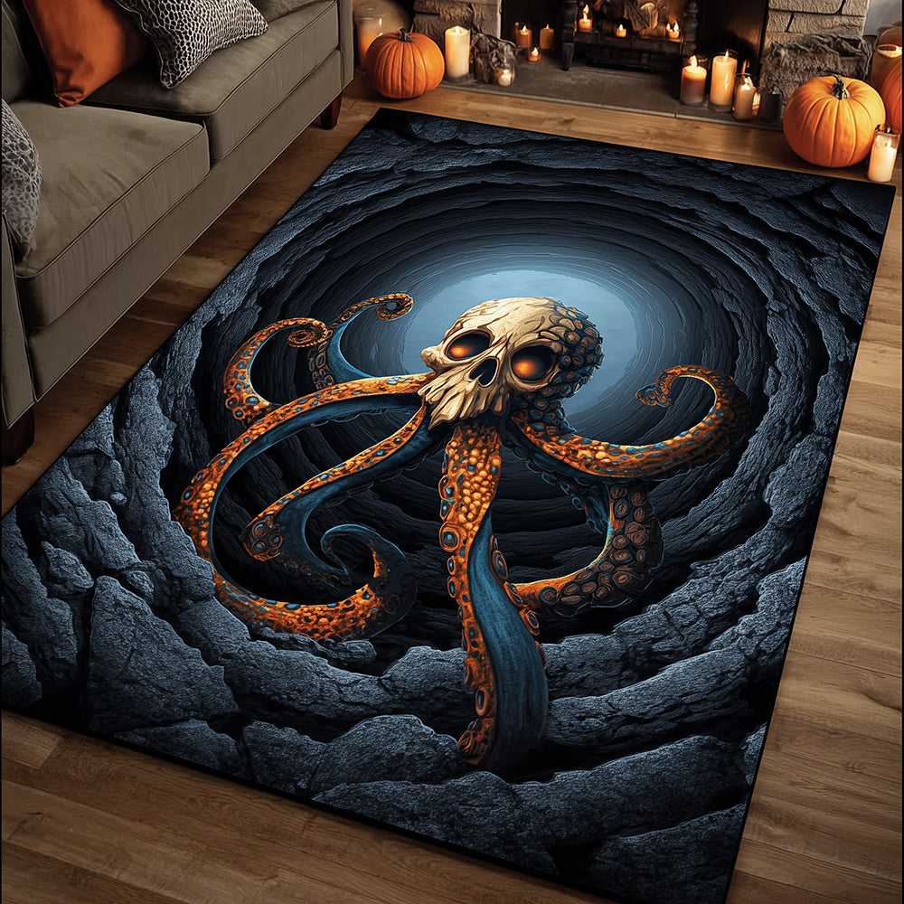 Alfombra de Área con Calavera de Pulpo de Profundidad