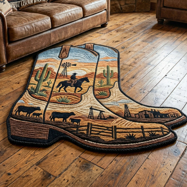 Alfombra de Área de Forma Personalizada Desert Bloom