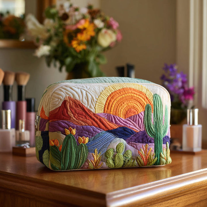 Bolsa de Maquillaje Acolchada Amanecer en el Desierto