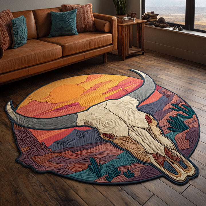 Alfombra de Área de Forma Personalizada Cráneo del Desierto