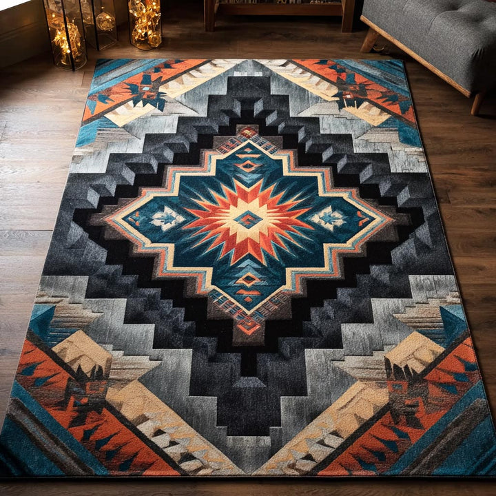 Alfombra de Área con Símbolos del Desierto