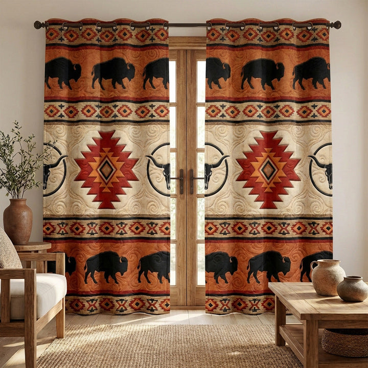 Cortinas Acolchadas con Tótem del Desierto
