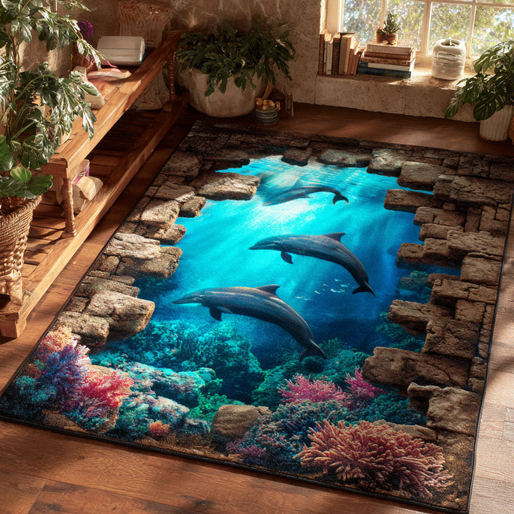 Alfombra de Área Danza de Delfines