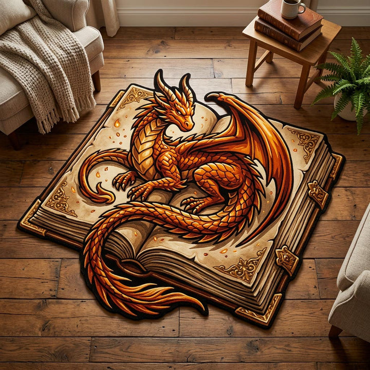 Alfombra de Área de Forma Personalizada de Dragón