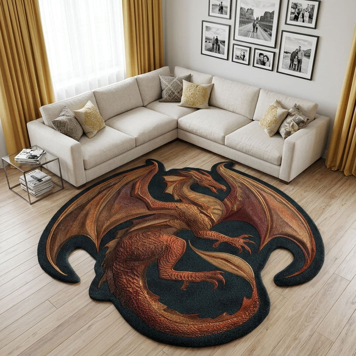 Alfombra de Área de Forma Personalizada Dragon Realm