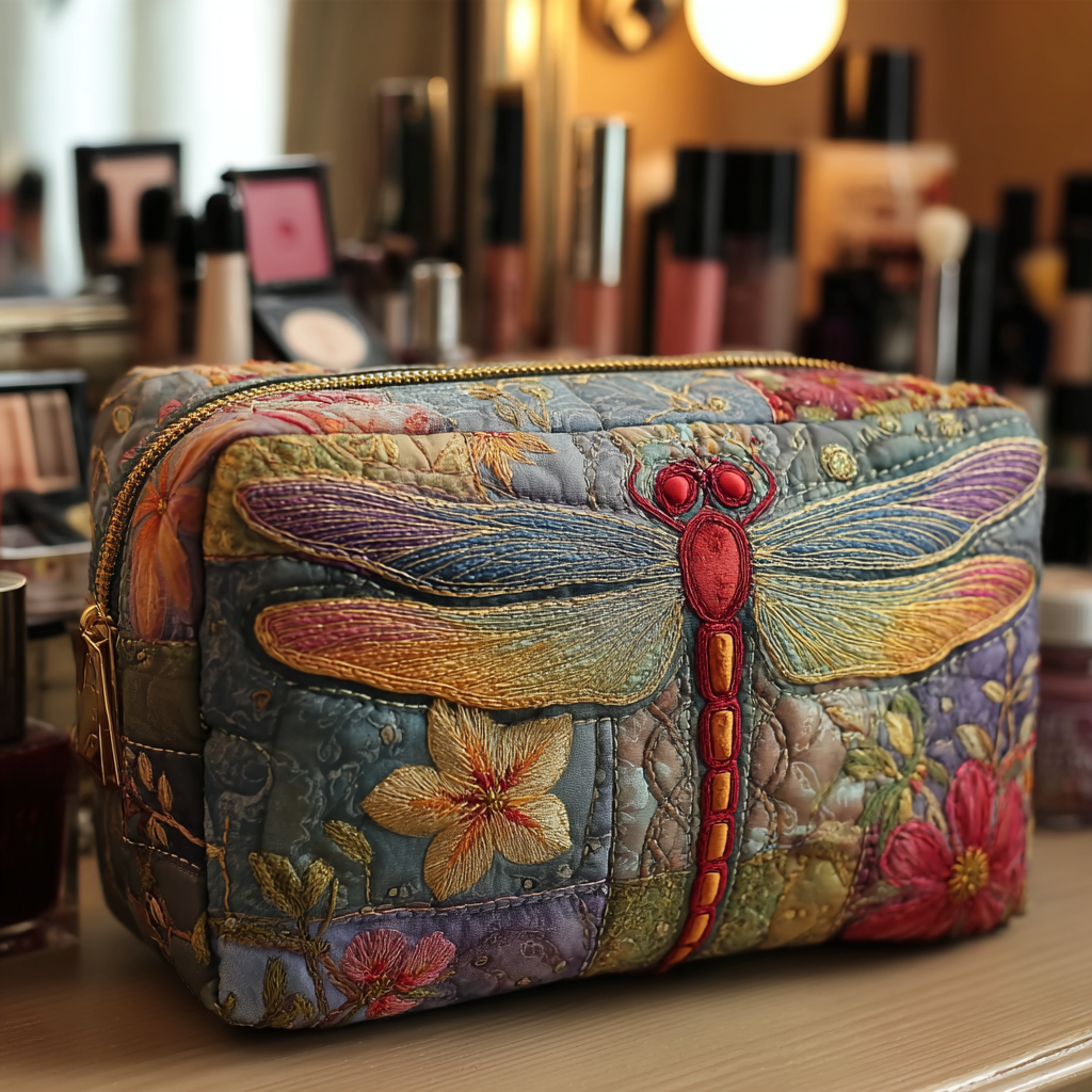 Bolsa de Maquillaje Acolchada Libélula