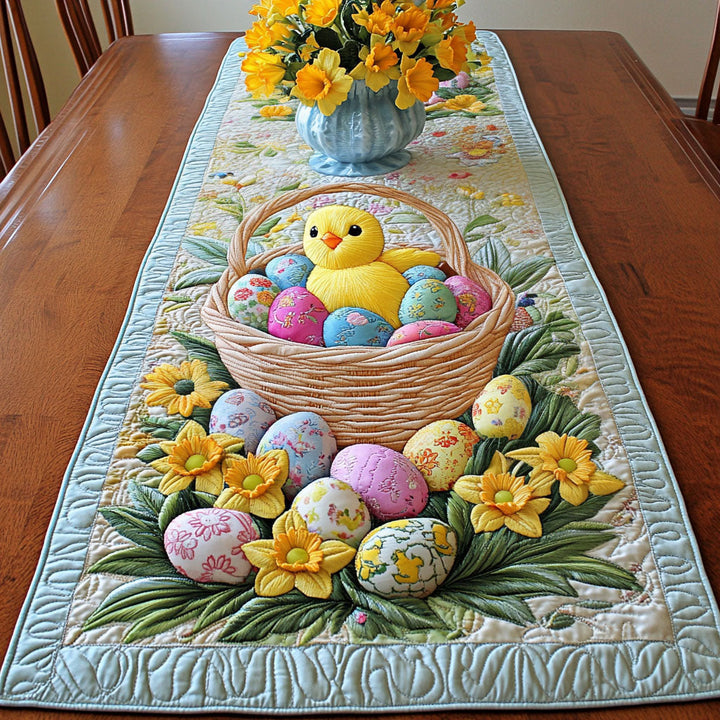 Caminito de Mesa Acolchado con Pollito de Pascua