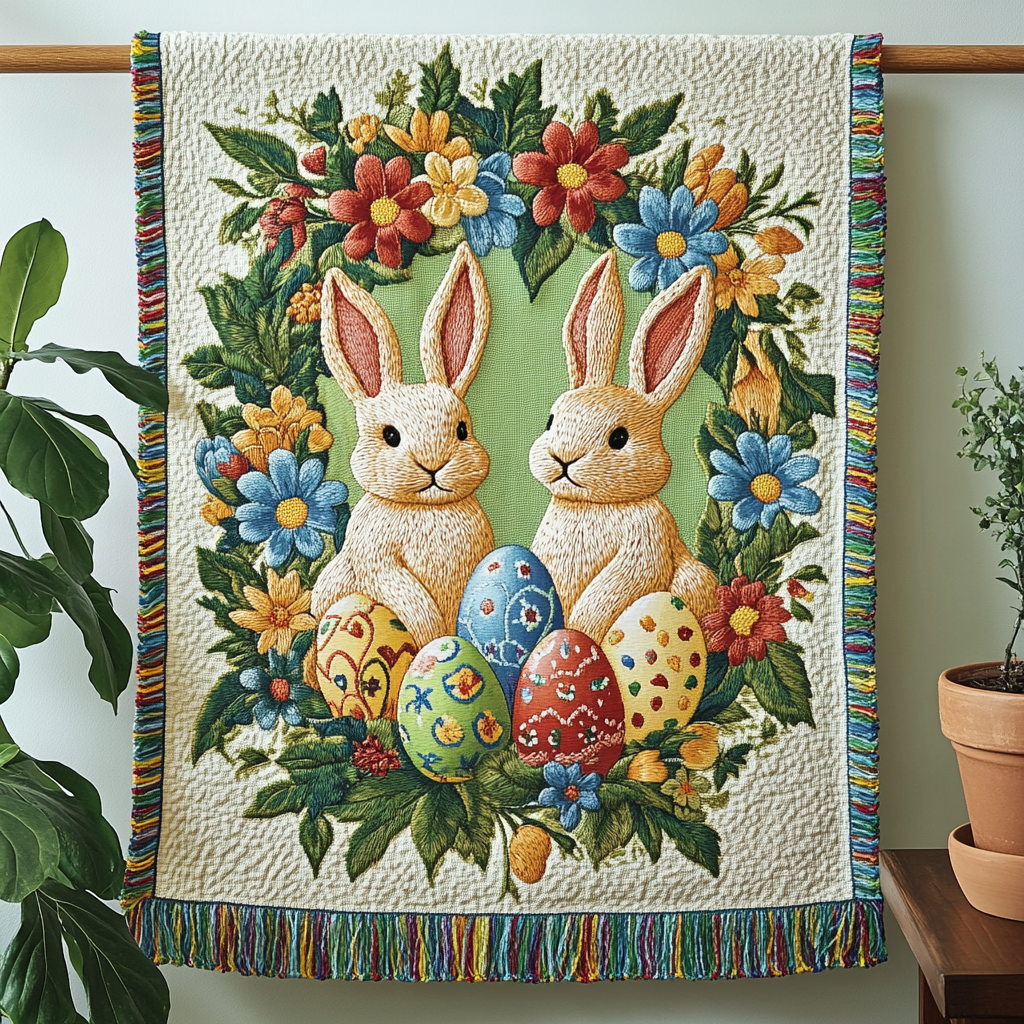 Manta de Sofá Tejida de Pascua
