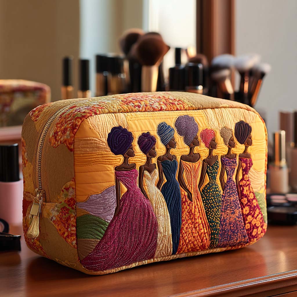 Elegante Neceser de Maquillaje Acolchado