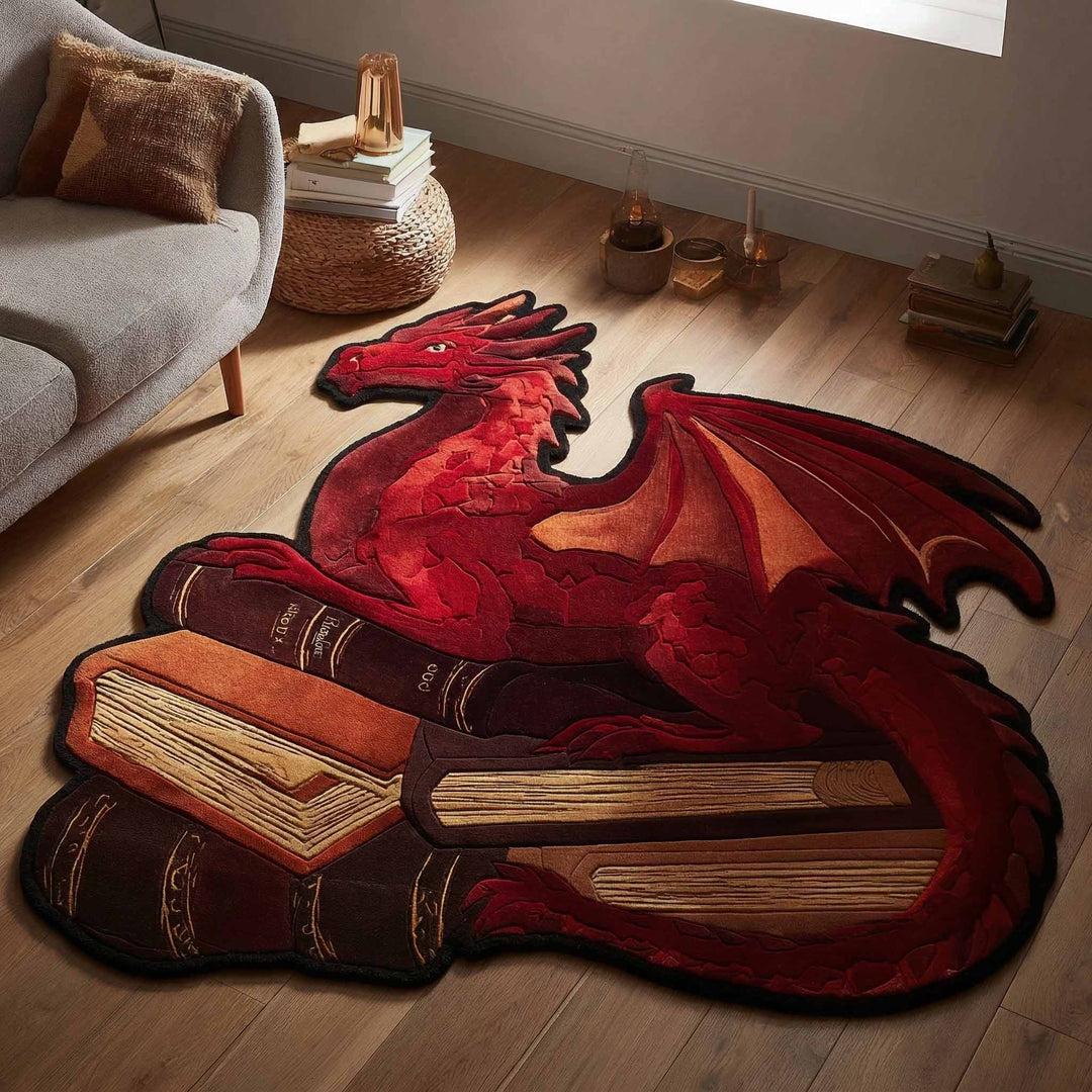 Alfombra de Área de Forma Personalizada Ember Wyrm