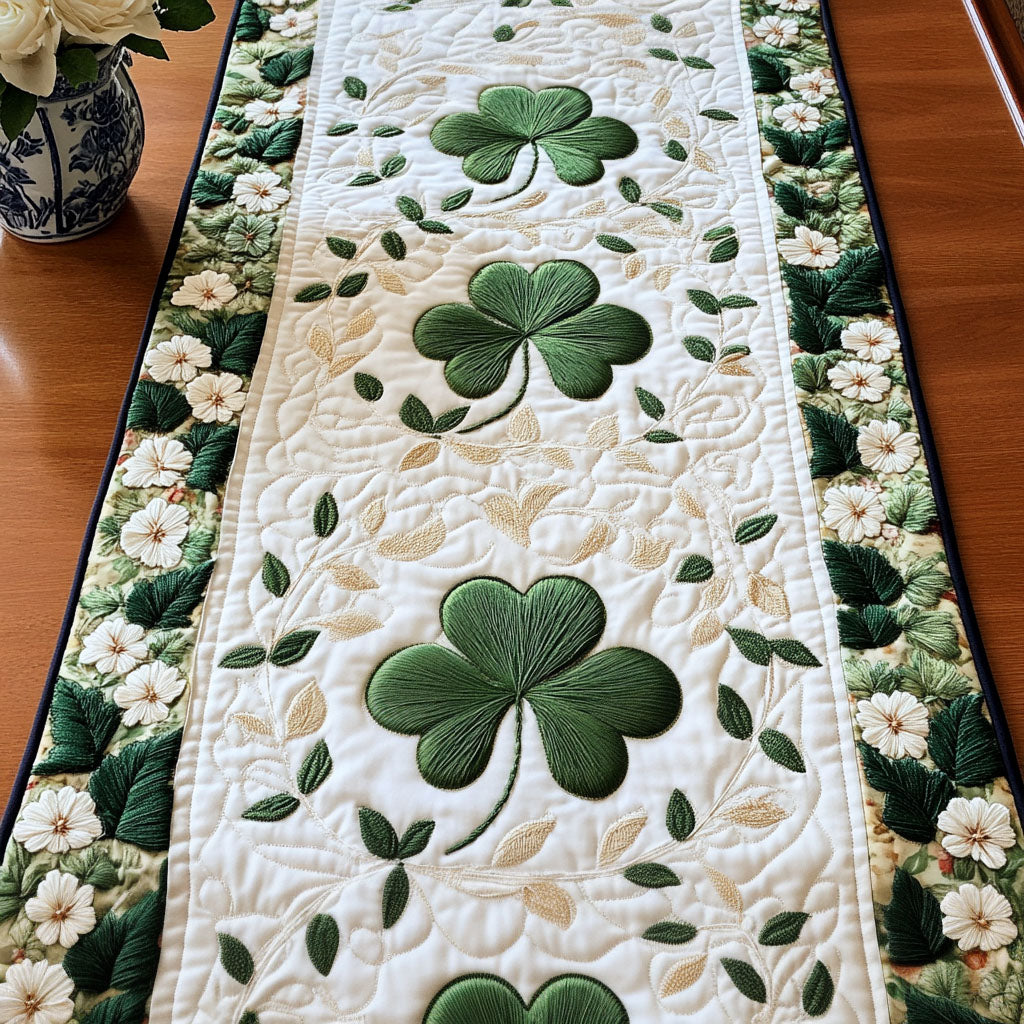 Caminito de Mesa Acolchado Esmeralda Bliss