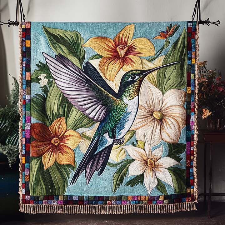 Manta Woven de Vuelo Esmeralda
