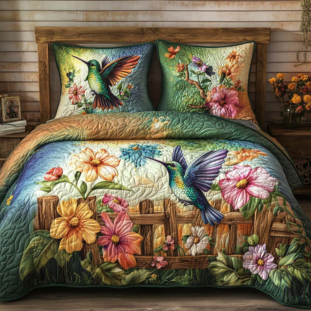 Juego de Ropa de Cama Acolchado de 3 Piezas Emerald Grace