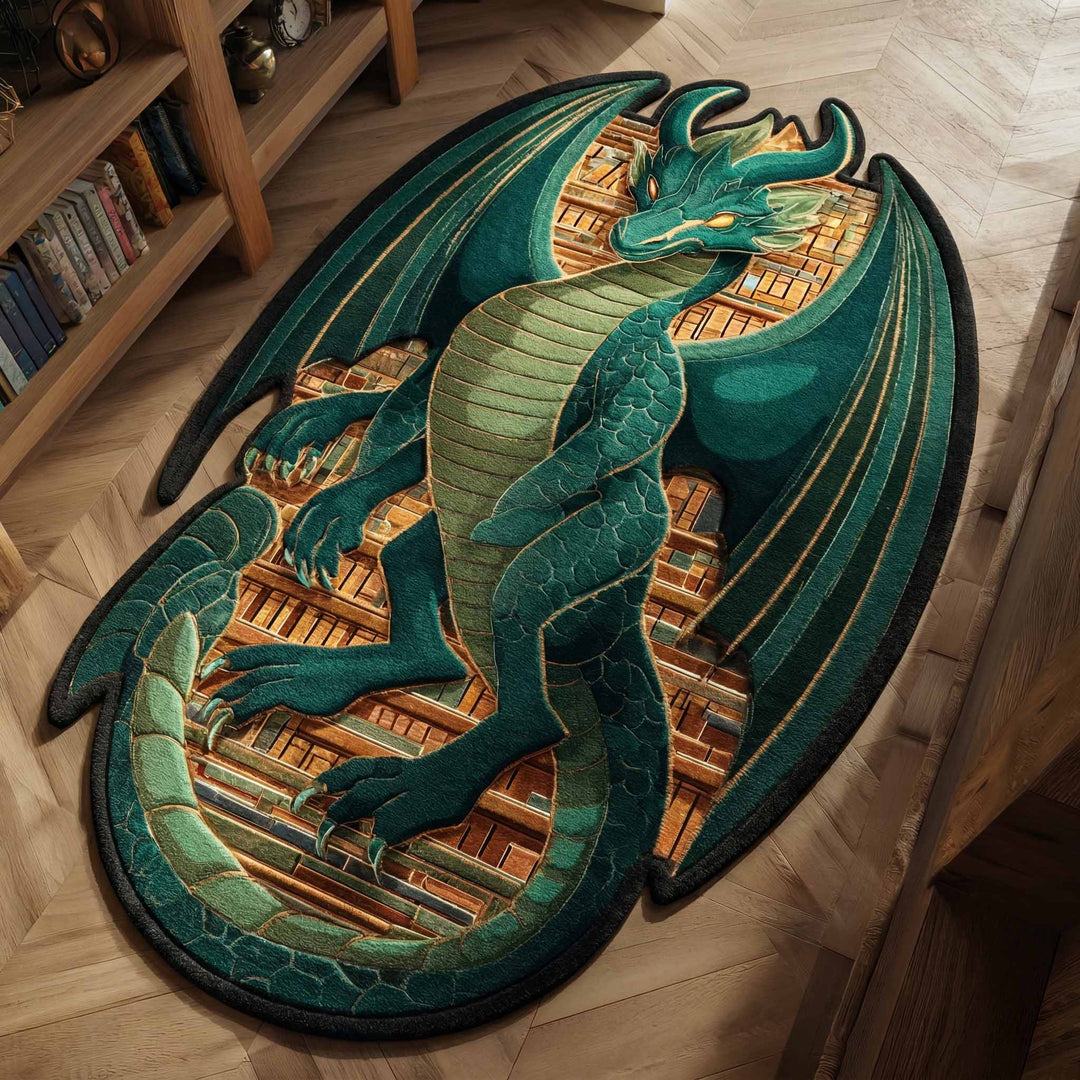 Alfombra de Área de Forma Personalizada Emerald Wing
