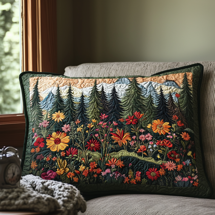 Funda de Almohada de Ropa de Cama Acolchada Bosque Encantado