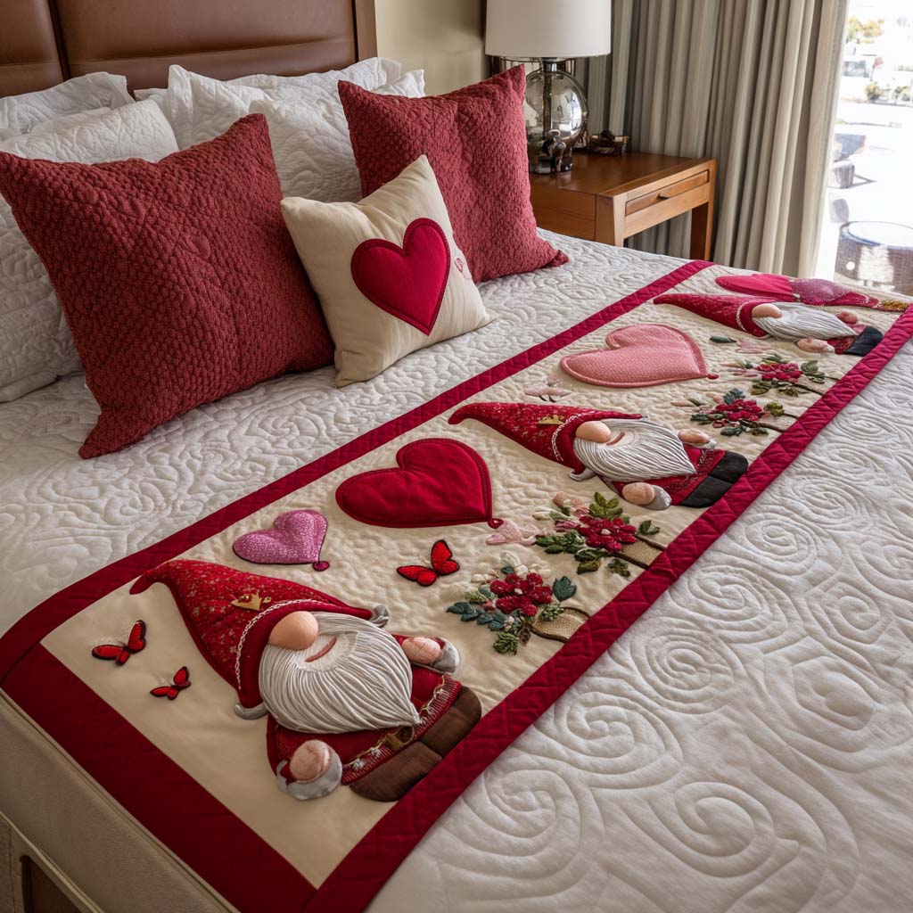 Caminito de Cama Acolchado Sin Fin para San Valentín
