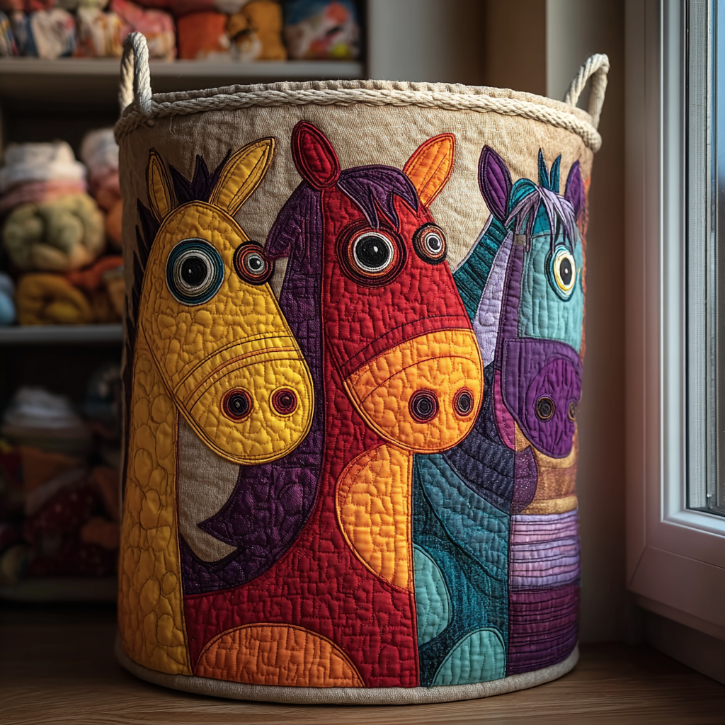 Cesta de Ropa Acolchada Caballo Eterno