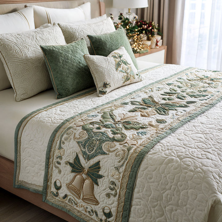 Caminito de Cama Acolchado Evergreen Bells