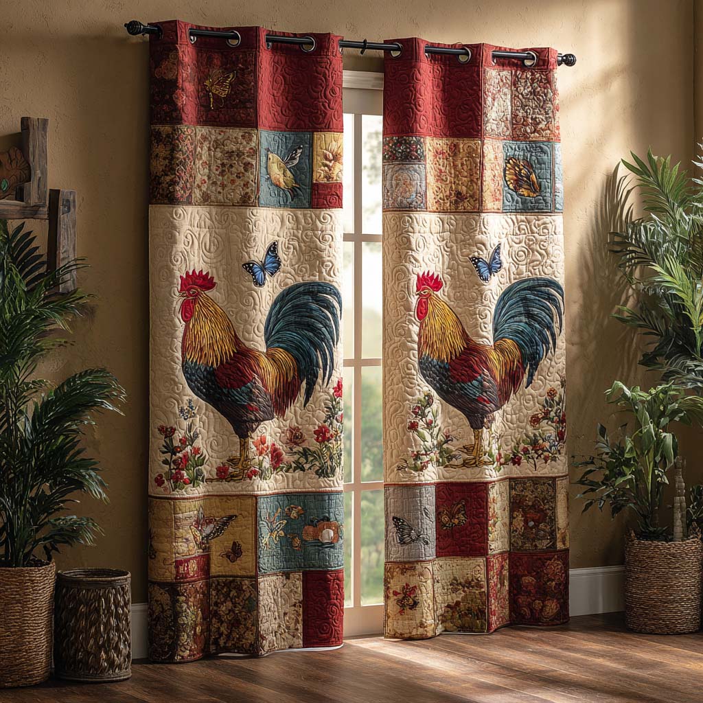 Cortinas Acolchadas en Grupo de Gallinas de Granja