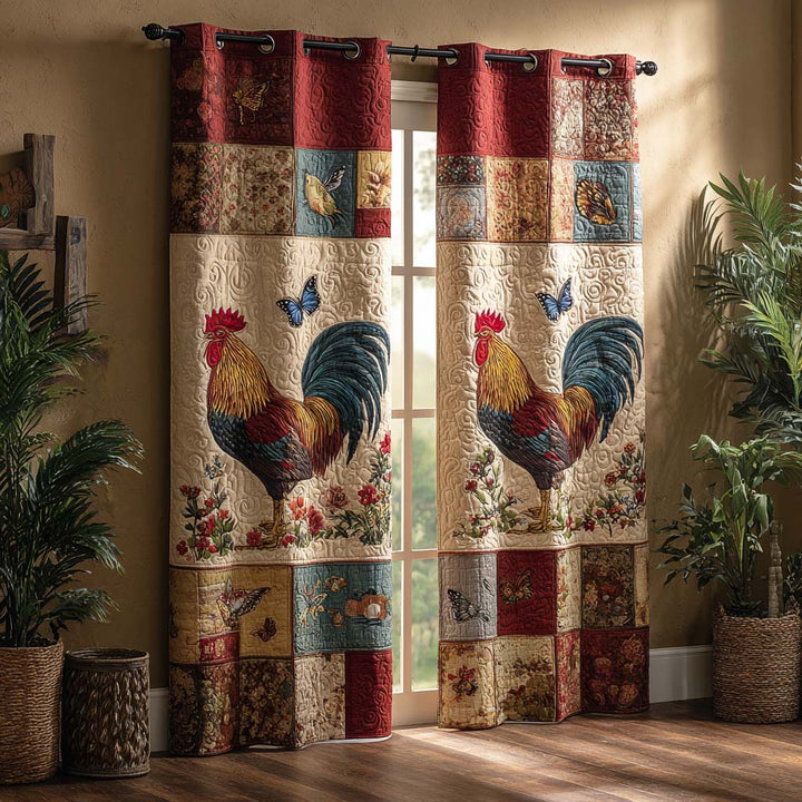 Cortinas Acolchadas en Grupo de Gallinas de Granja