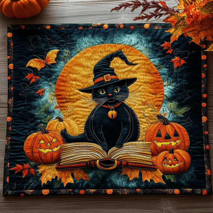 Mantel Individual Acolchado de Bruja Felina
