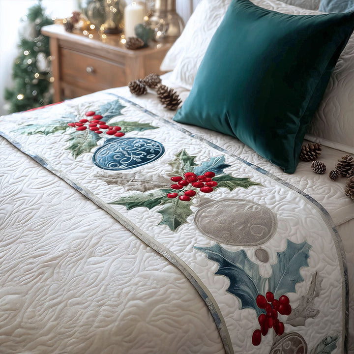 Caminito de Cama Acolchado de Acebo Festivo