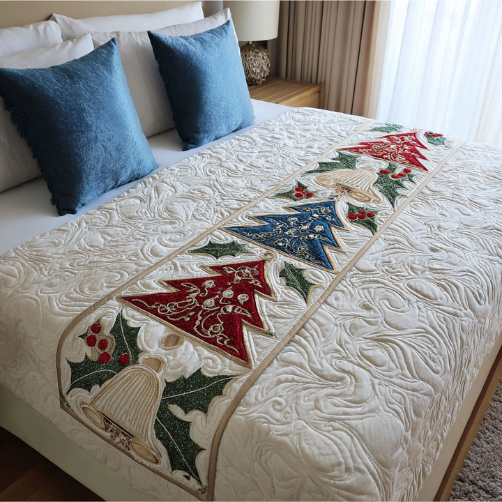 Caminito de Cama Acolchado de Adornos Festivos