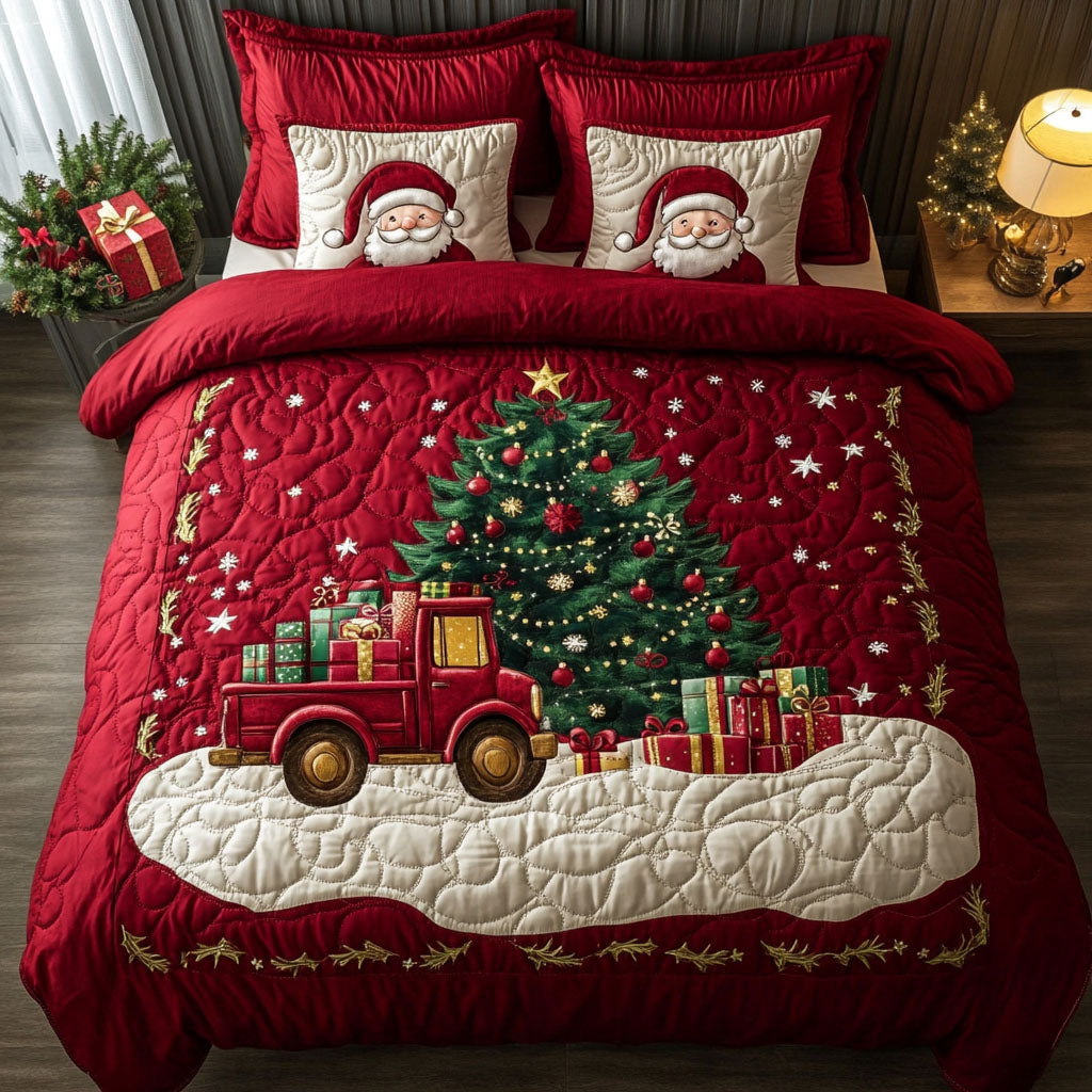 Juego de Ropa de Cama Acolchado de 3 Piezas Festivo