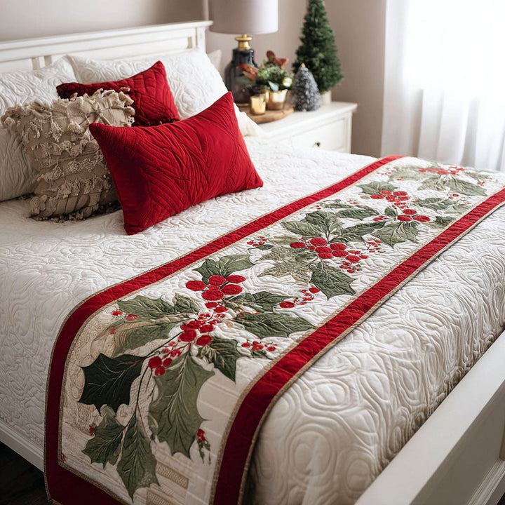 Caminito de Cama Acolchado de Árboles Festivos