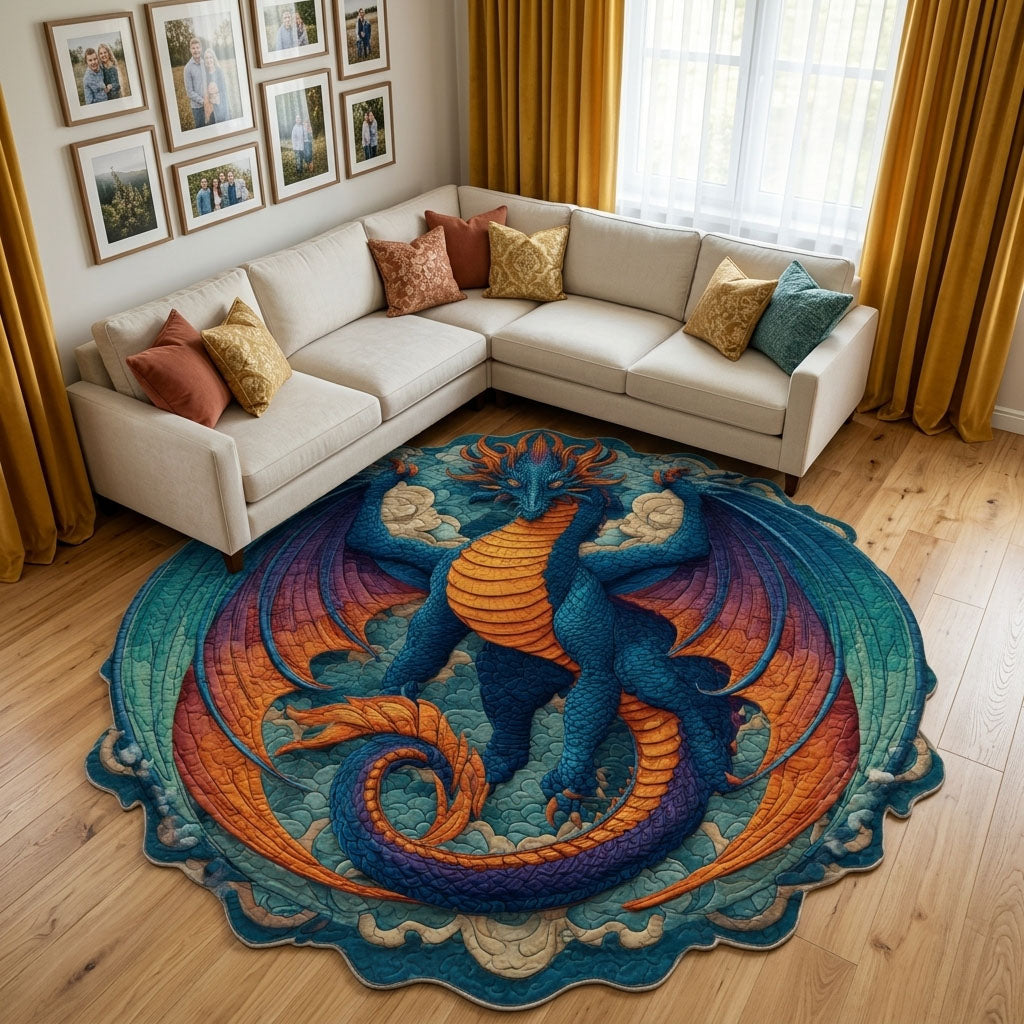 Alfombra de Área Personalizada Dragón de Fuego