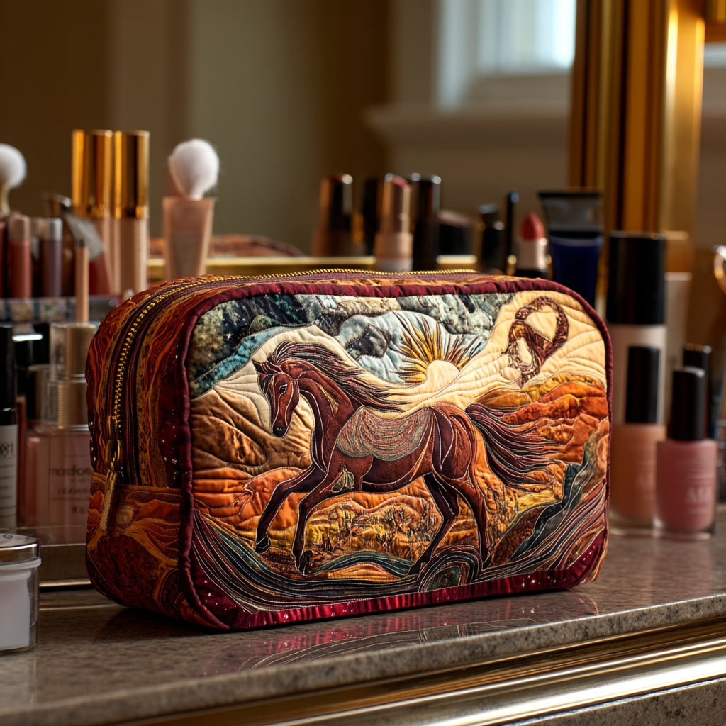 Bolso de Maquillaje Acolchado Caballo de Fuego