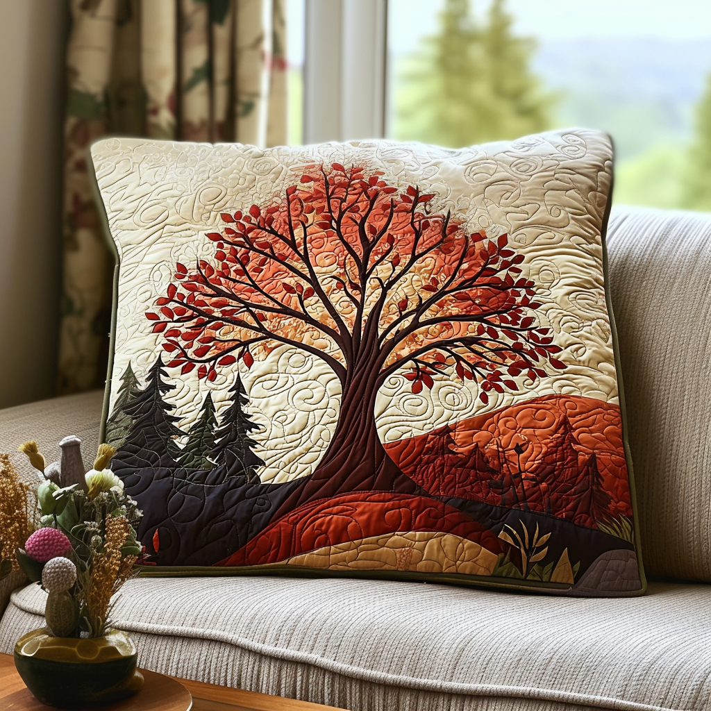 Funda de Almohada de Edredón Firelight Tree