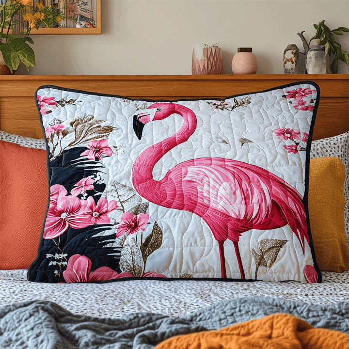 Funda de Almohada de Edredón Floral de Flamenco