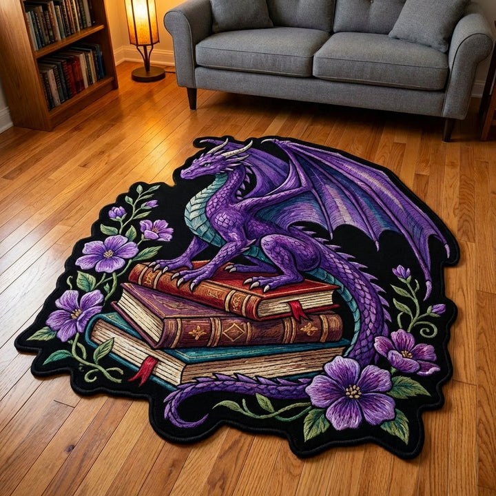 Alfombra de Área de Forma Personalizada Floral Mágica